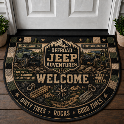 Bronco Welcome Mat - Built Wild Off-Road Adventure Doormat - 5to9vibe