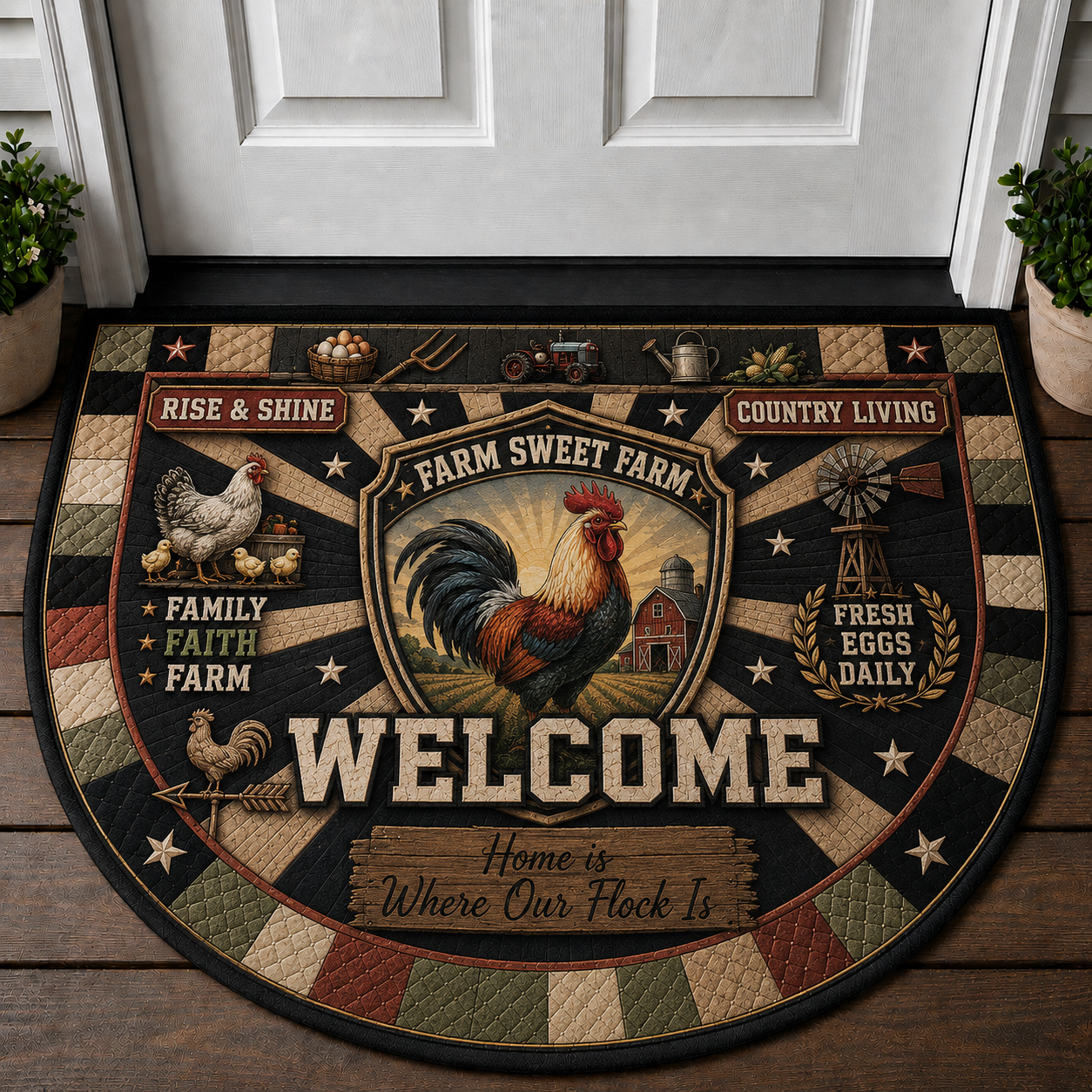 Where Goats Roam And Worries Go Home Doormat - Goat Lover Farm Welcome Mat - 5to9vibe