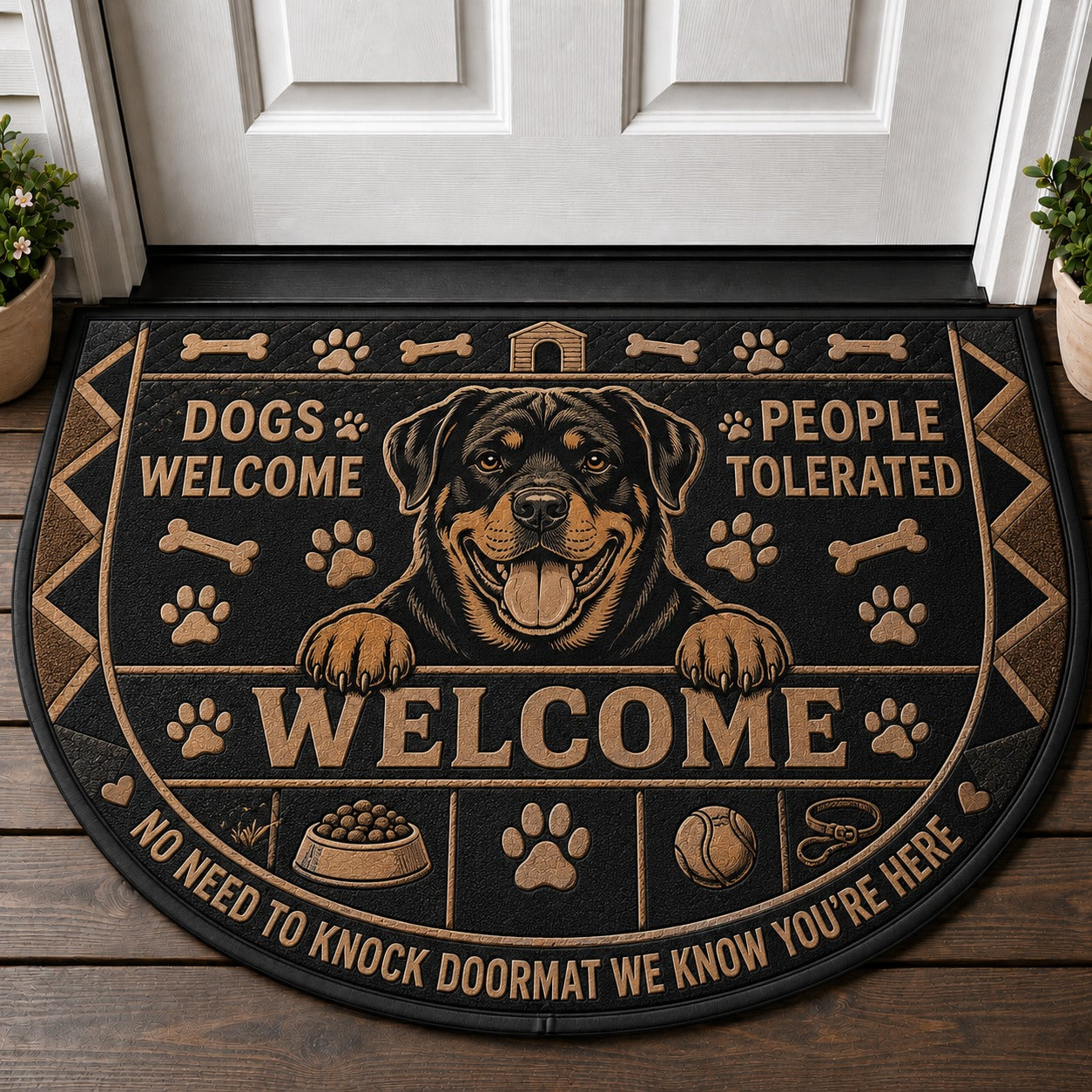 Bloodhound Welcome Mat – "Wipe Paws" Rustic Dog Breed Doormat - 5to9vibe
