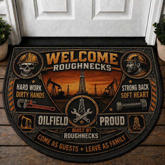 Roughneck Welcome Mat – "Oilfield Proud" Industrial Worker Outdoor Doormat - 5to9vibe