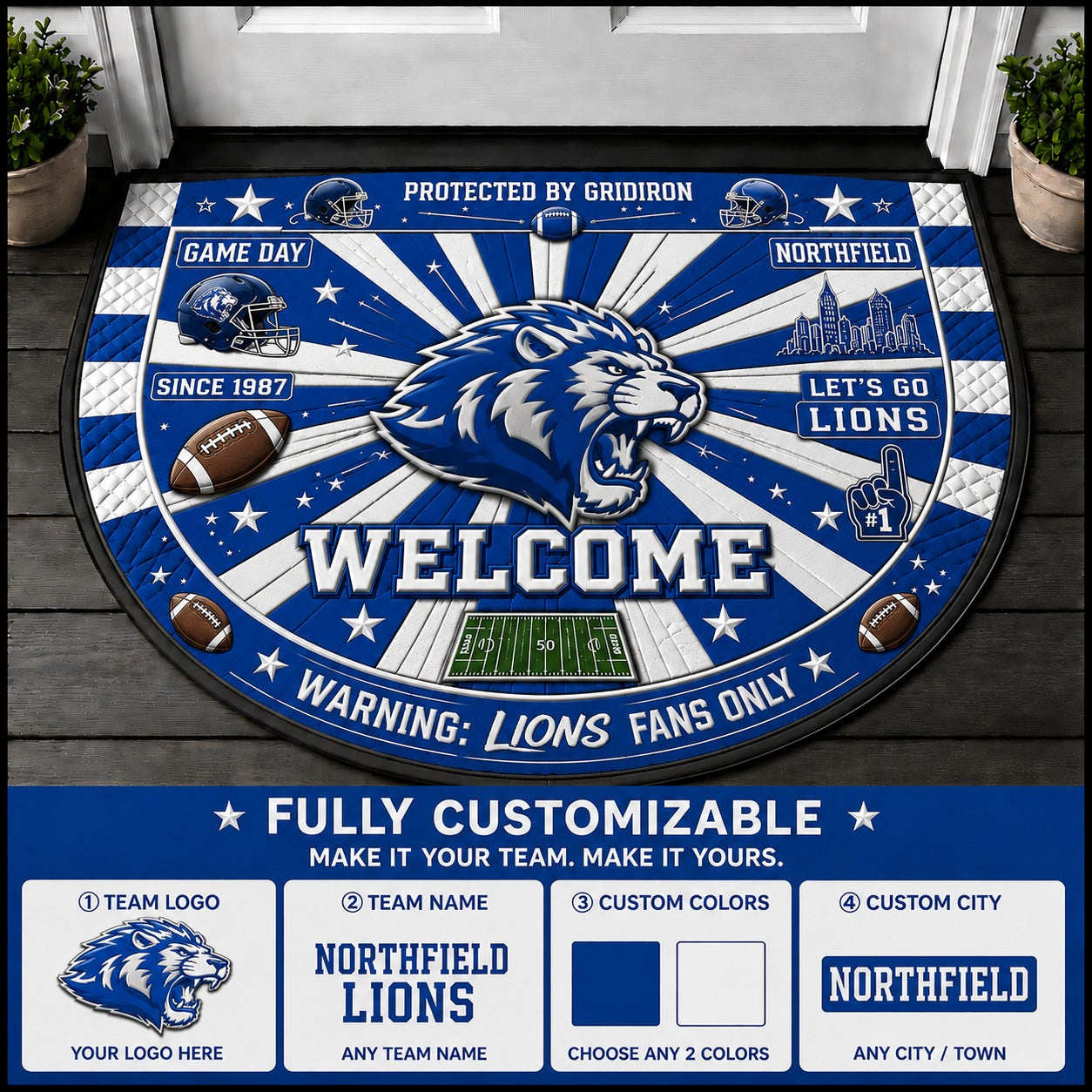 Royal Blue / White