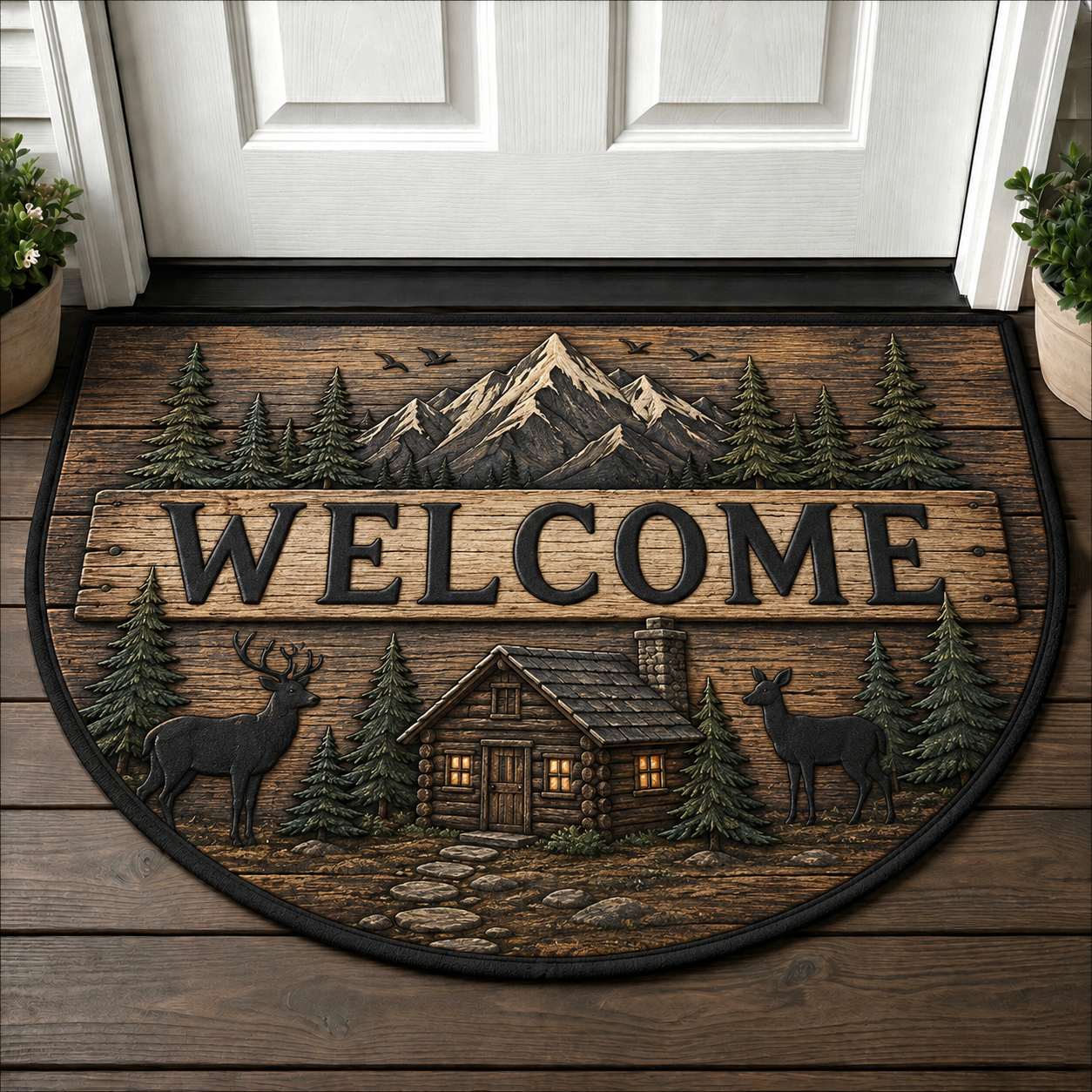 Welcome Find Your Peace Doormat - Zen Garden Stones Meditation Welcome Mat - 5to9vibe