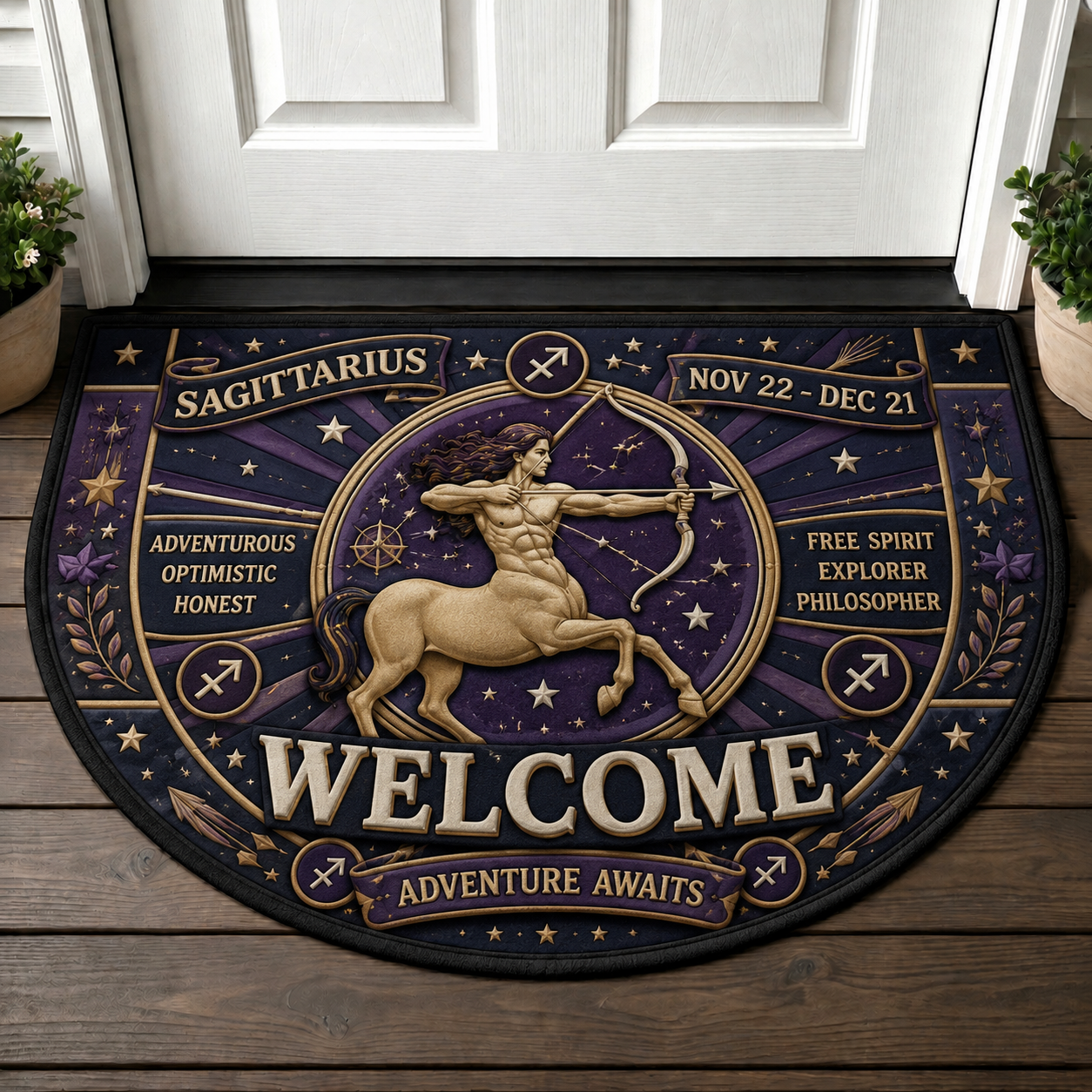Virgo Zodiac Welcome Mat - Maiden Astrology Analytical Home Doormat - 5to9vibe