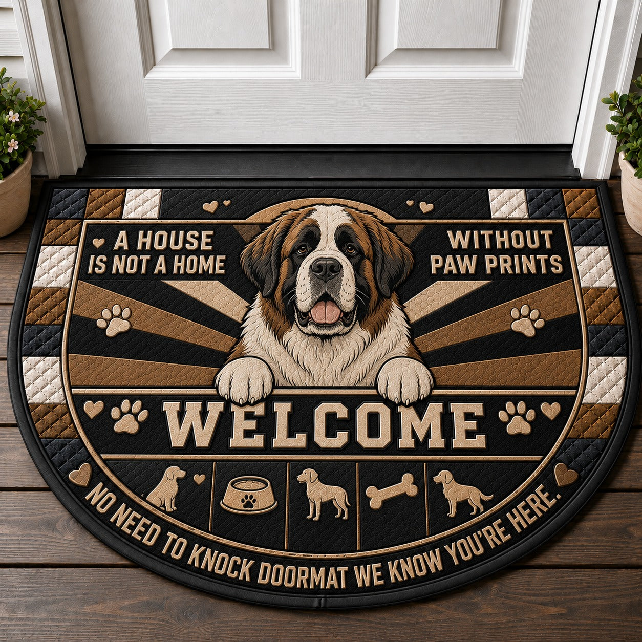 German Shepherd Welcome Mat – "A Spoiled Shepherd Lives Here" Doormat - 5to9vibe