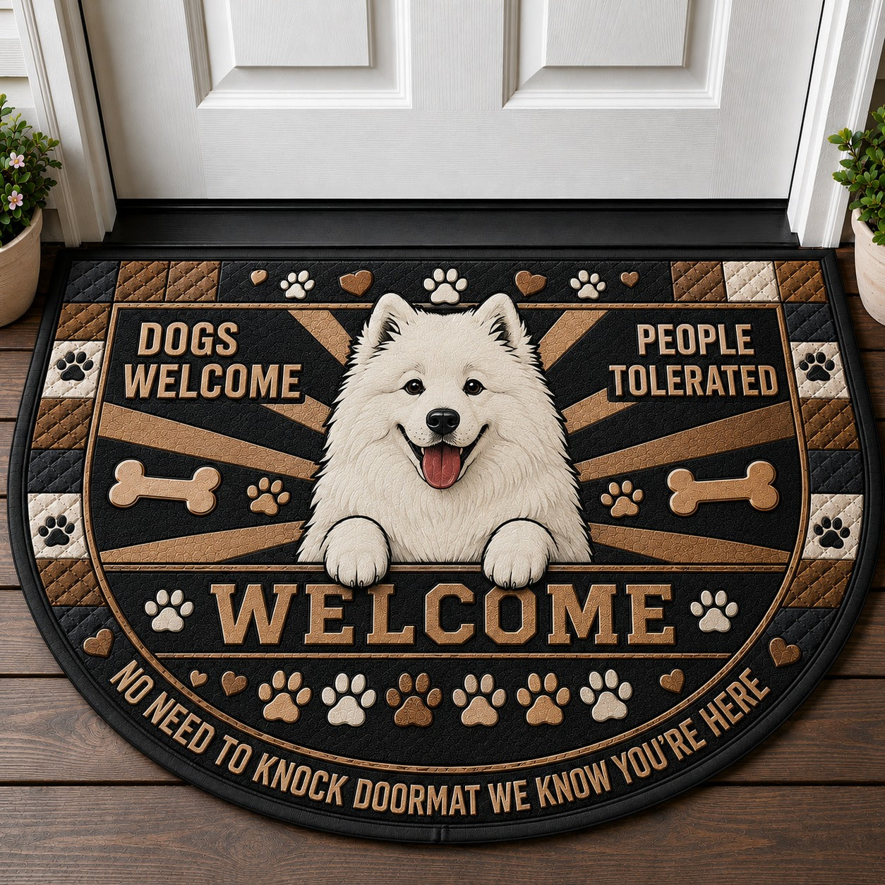 Maltese Welcome Mat – "Life Is Better With A Maltese" Dog Breed Doormat - 5to9vibe