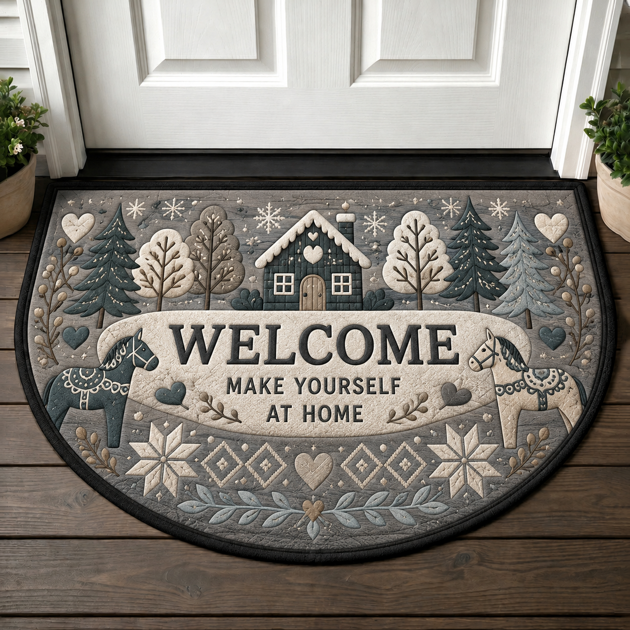 Welcome To Our Mid Century Modern Home Doormat - Retro Vintage Welcome Mat - 5to9vibe