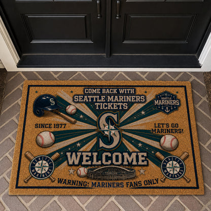 Baseball All Teams Custom Quilted Print Premium Welcome Mat – Personalized Baseball Doormat
