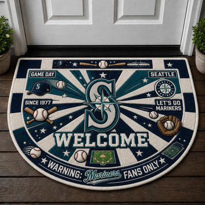 Baseball All Teams Custom Quilted Print Premium Welcome Mat – Personalized Baseball Doormat