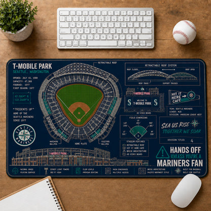 All Baseball Legendary Stadiums Masterplan Desk Mat Mouse Pad Plus Size - 5to9vibe