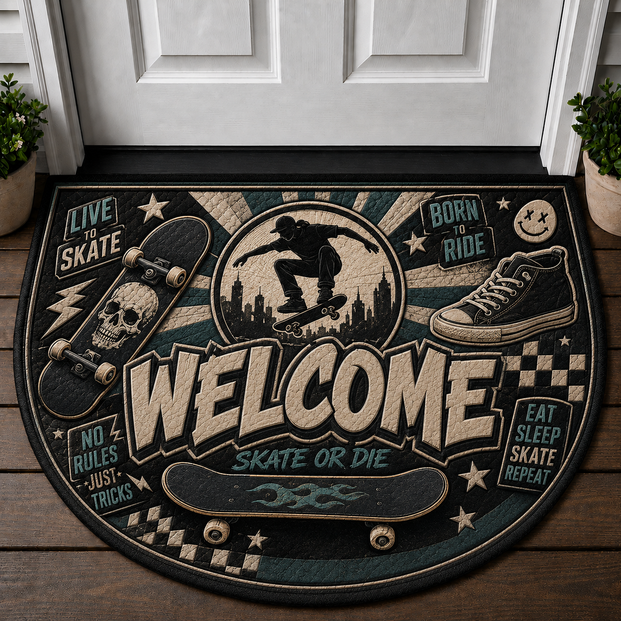 Bowling Welcome Mat - Strike Zone Good Times Sports Doormat - 5to9vibe