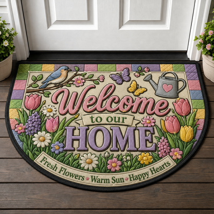 Easter Welcome Mat - Happy Easter Bunny and Egg Spring Doormat - 5to9vibe