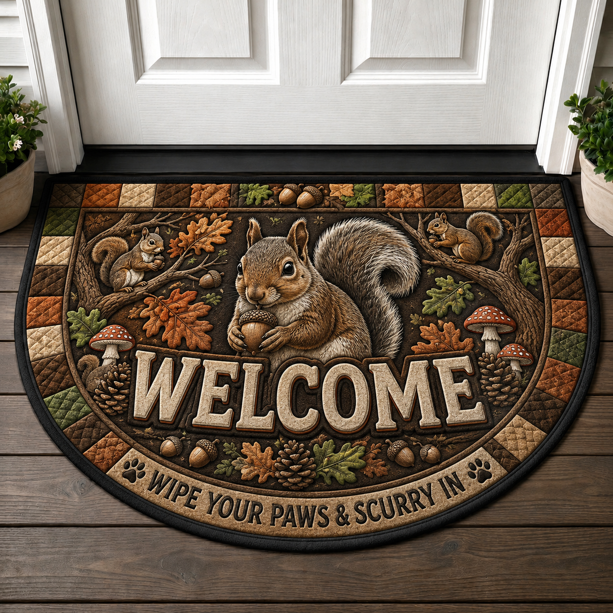 Moose Welcome Mat - Rustic Mountain Lake Wilderness Outdoor Doormat - 5to9vibe