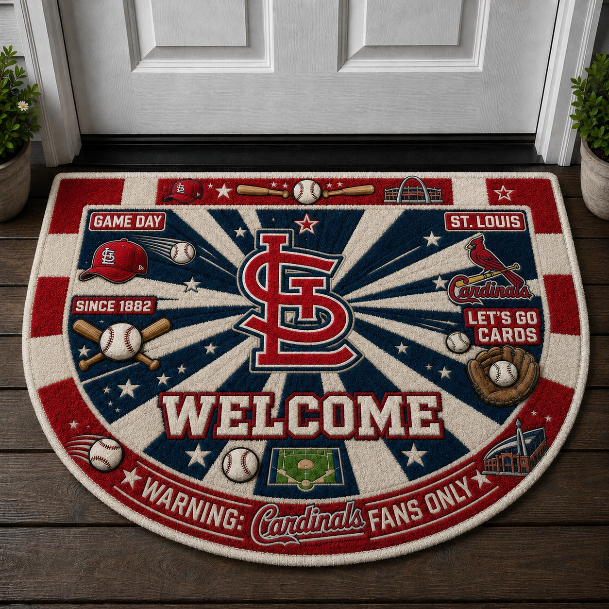 Baseball All Teams Custom Quilted Print Premium Welcome Mat – Personalized Baseball Doormat