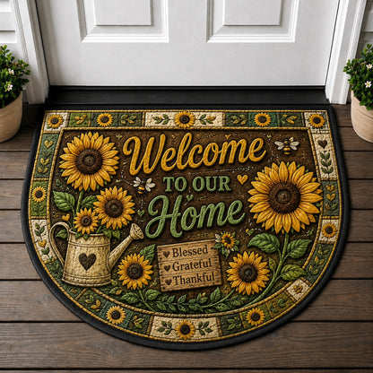 Welcome Vintage Classic Doormat - Victorian Home Gothic House Red Rose Welcome Mat - 5to9vibe
