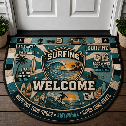 Soccer Welcome Mat - Soccer Field Goal Kick Sports Outdoor Doormat - 5to9vibe