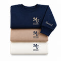 1960 Custom Monogram Embroidery with Name and Year Vintage Logo Premium Unisex Sweatshirt, Quarter Zip Sweatshirt, Hoodies, T-shirts