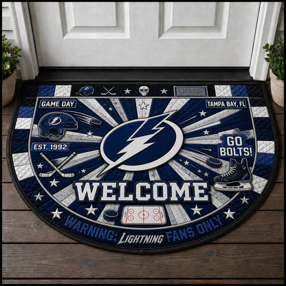 Hockey All Teams Custom Quilted Print Premium Welcome Mat – Personalized Baseball Doormat
