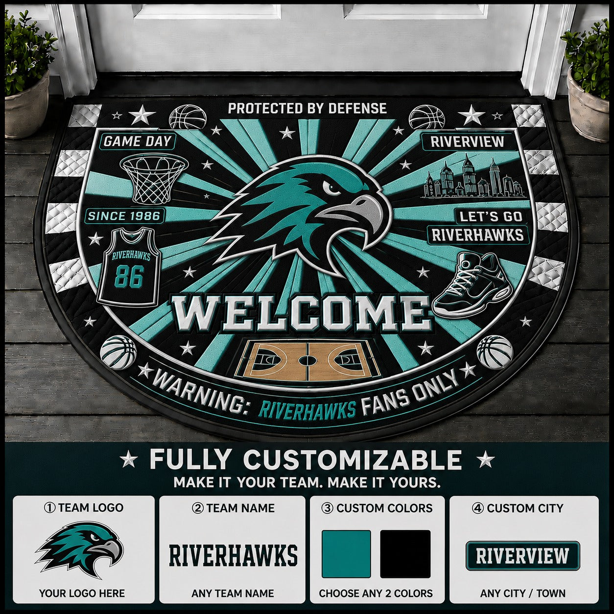 Teal / Black