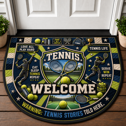 Volleyball Welcome Mat - Spike Strong Team Sports Outdoor Doormat - 5to9vibe