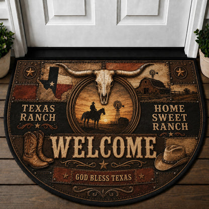 Wild West Cowboy Welcome Mat – "Howdy Partner" Western Style Outdoor Doormat - 5to9vibe