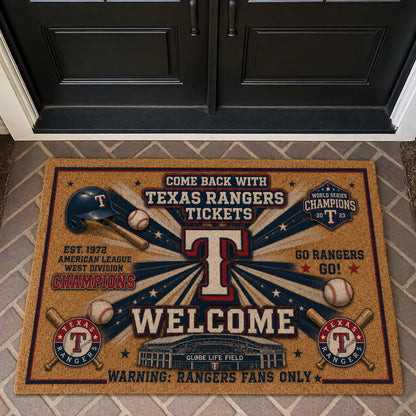 Baseball All Teams Custom Quilted Print Premium Welcome Mat – Personalized Baseball Doormat