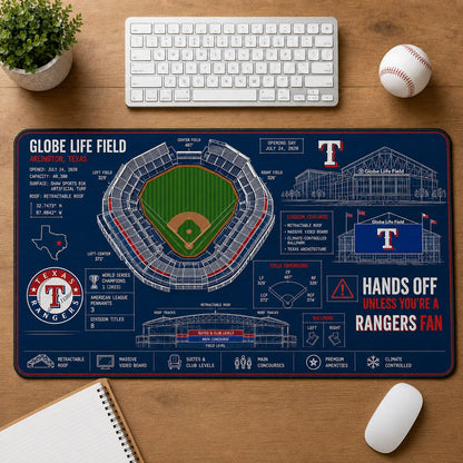All Baseball Legendary Stadiums Masterplan Desk Mat Mouse Pad Plus Size - 5to9vibe