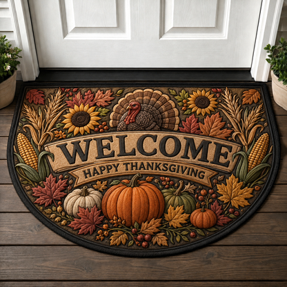 Winter Snowman Welcome Mat - Cozy Seasonal Holiday Outdoor Doormat - 5to9vibe