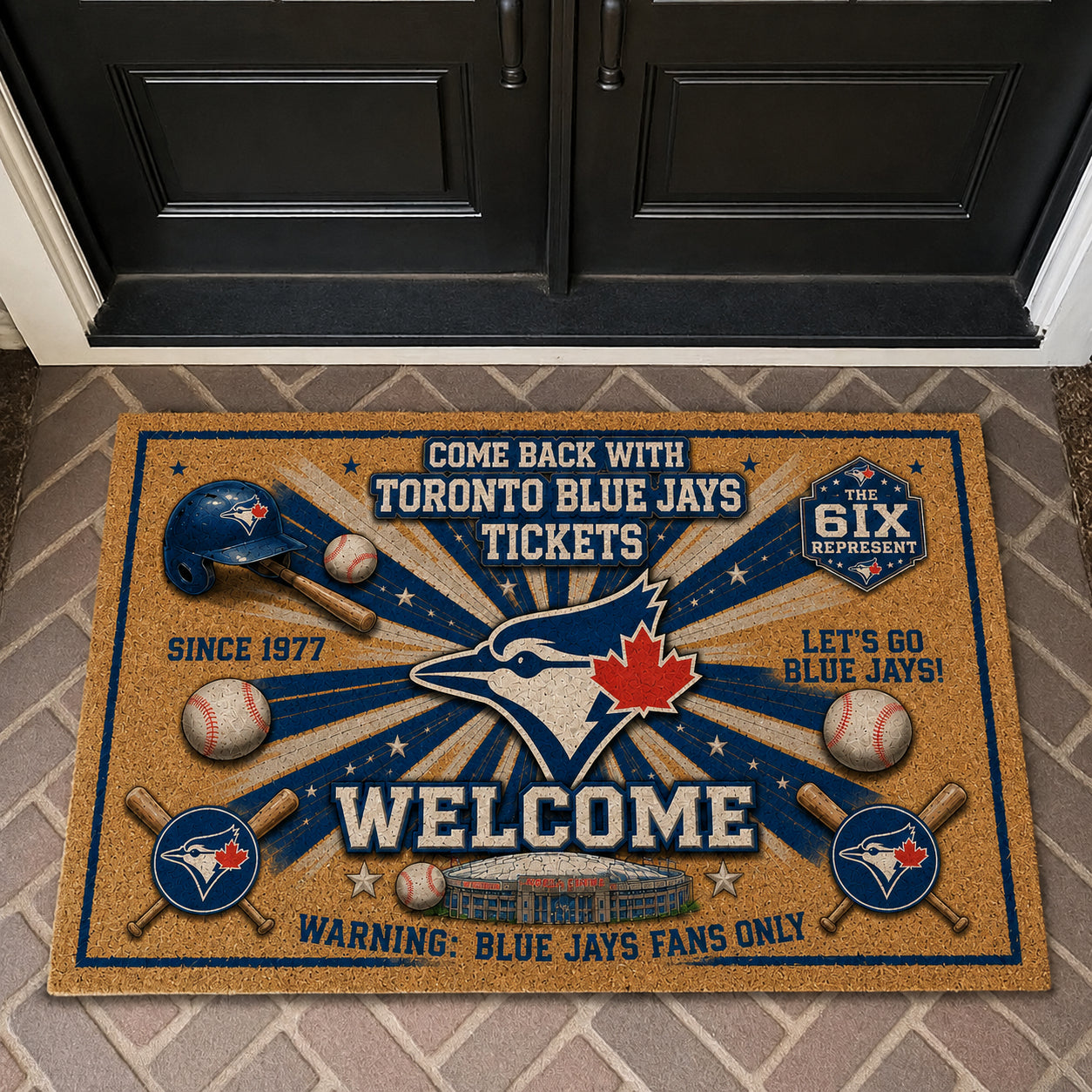 Baseball All Teams Custom Quilted Print Premium Welcome Mat – Personalized Baseball Doormat