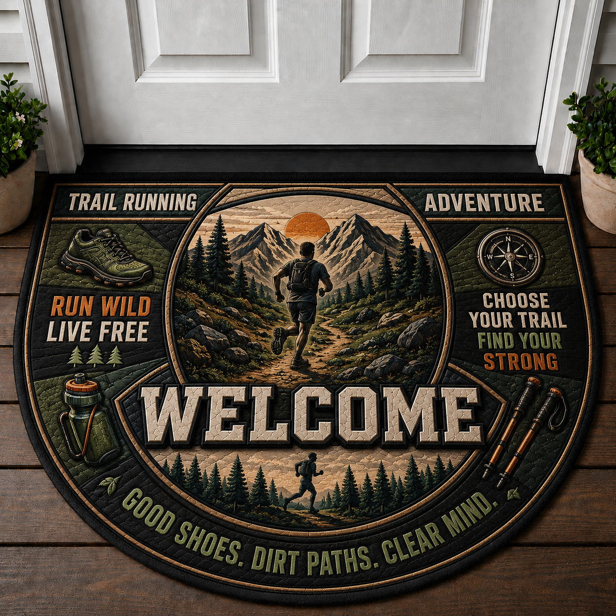 Backpacking Welcome Mat – Adventure Hiking and Camping Outdoor Doormat - 5to9vibe