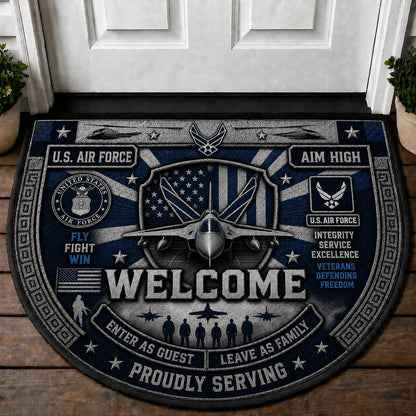 U.S. Marine Corps Welcome Mat – "Semper Fidelis" Military Patriotic Doormat - 5to9vibe