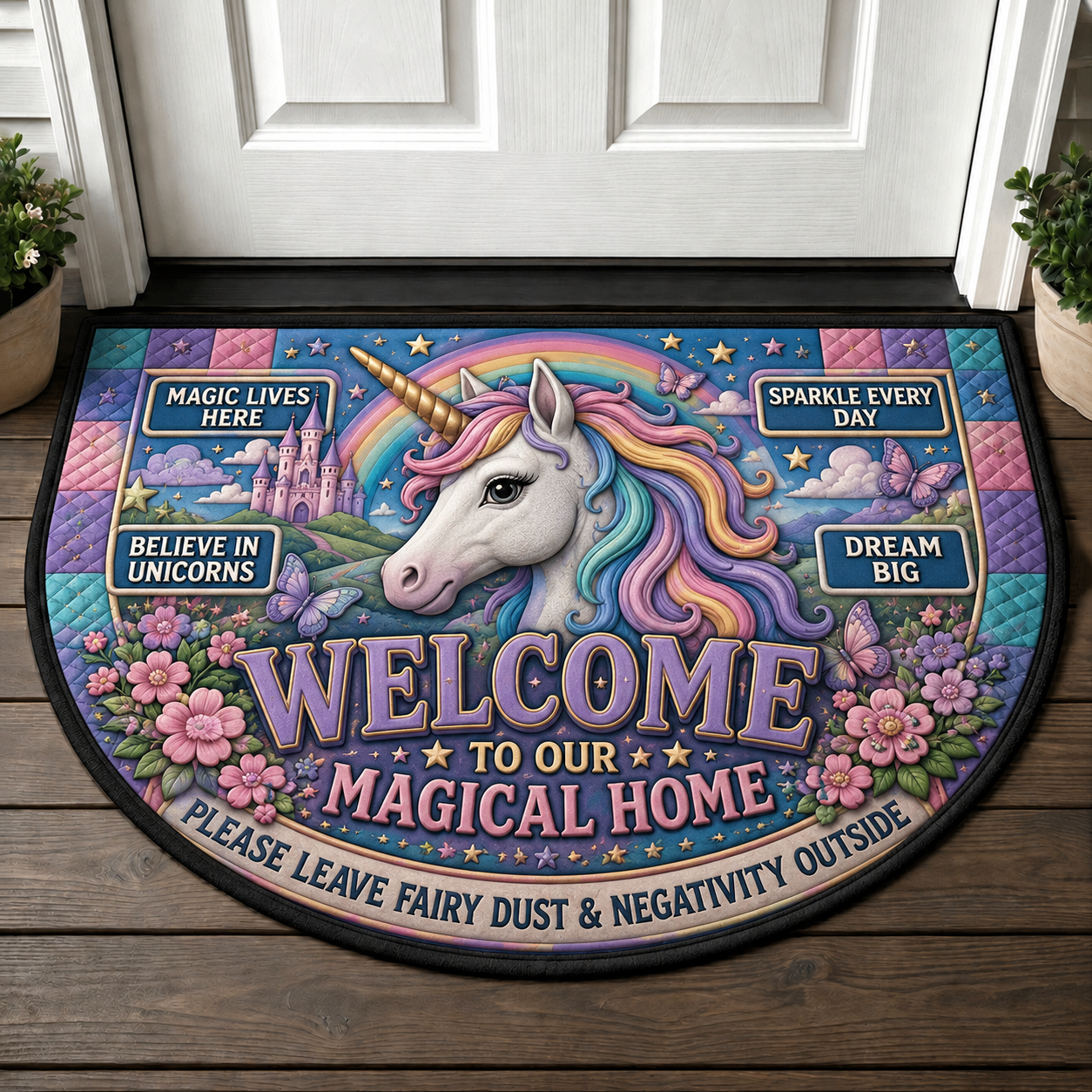 Welcome Aboard Pirate Skull Doormat - Nautical Ship & Treasure Welcome Mat - 5to9vibe