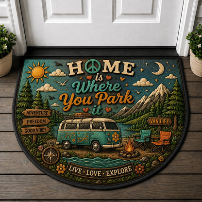 Butterfly Garden Floral Doormat - Colorful Spring Botanical Welcome Mat - 5to9vibe