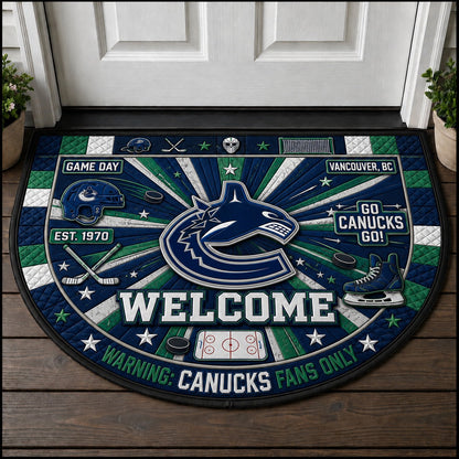 Hockey All Teams Custom Quilted Print Premium Welcome Mat – Personalized Baseball Doormat