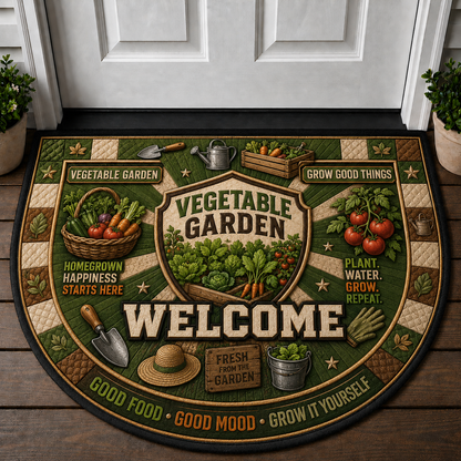 Let It Grow Wildflowers Welcome Mat - Floral Botanical Garden Doormat - 5to9vibe
