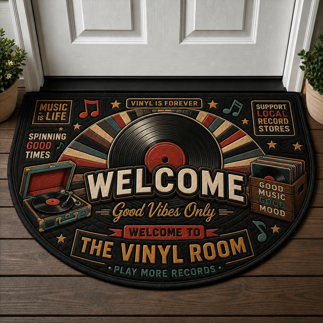 Music Teacher Welcome Mat - Piano & Guitar Teaching Appreciation Doormat - 5to9vibe