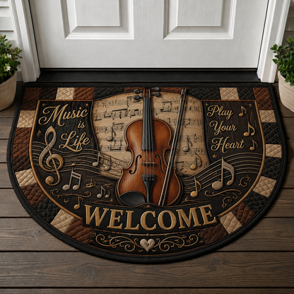 Piano Welcome Mat - Grand Piano Music Lover Decorative Doormat