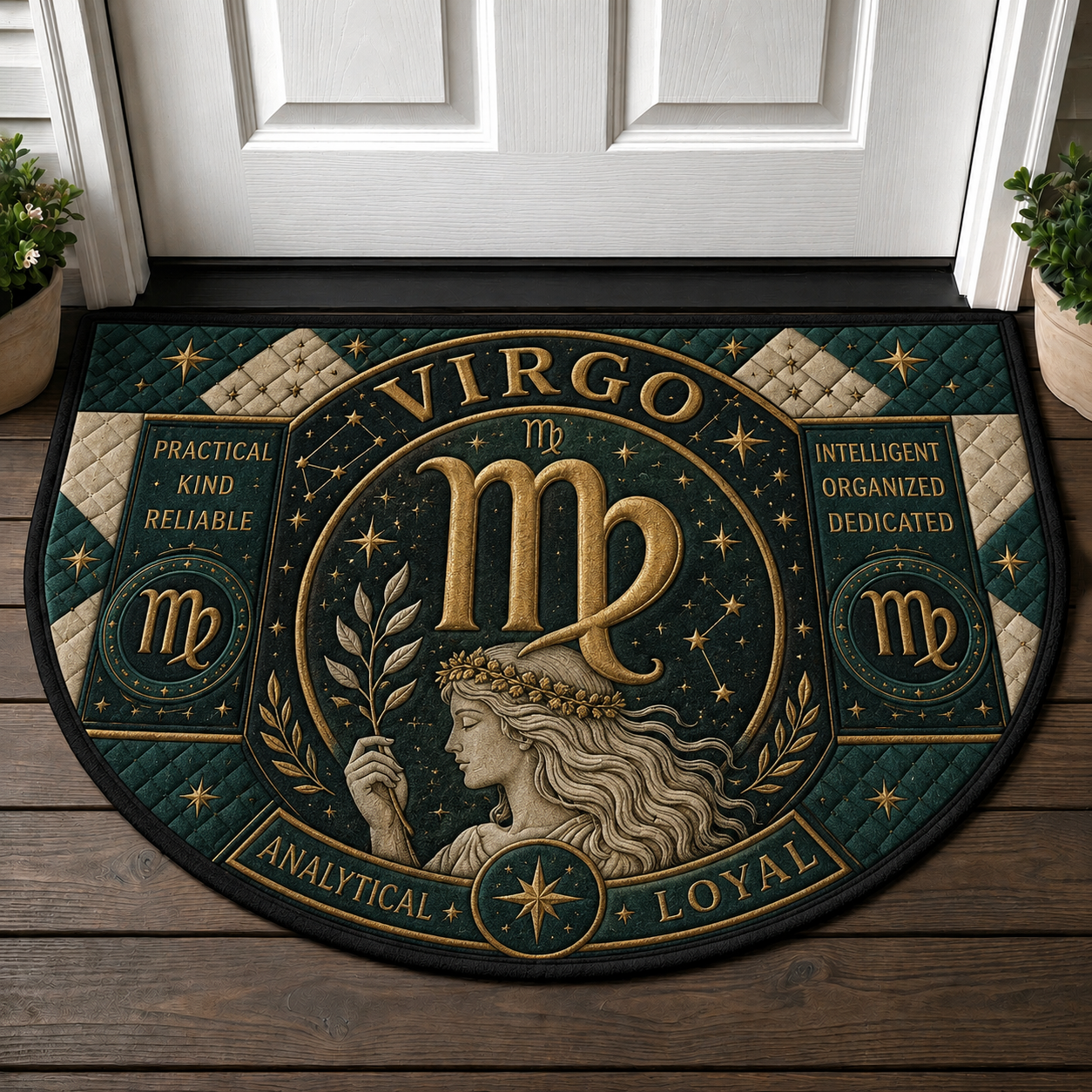 Pisces Zodiac Welcome Mat - Fish Astrology Intuitive Dreamer Doormat - 5to9vibe