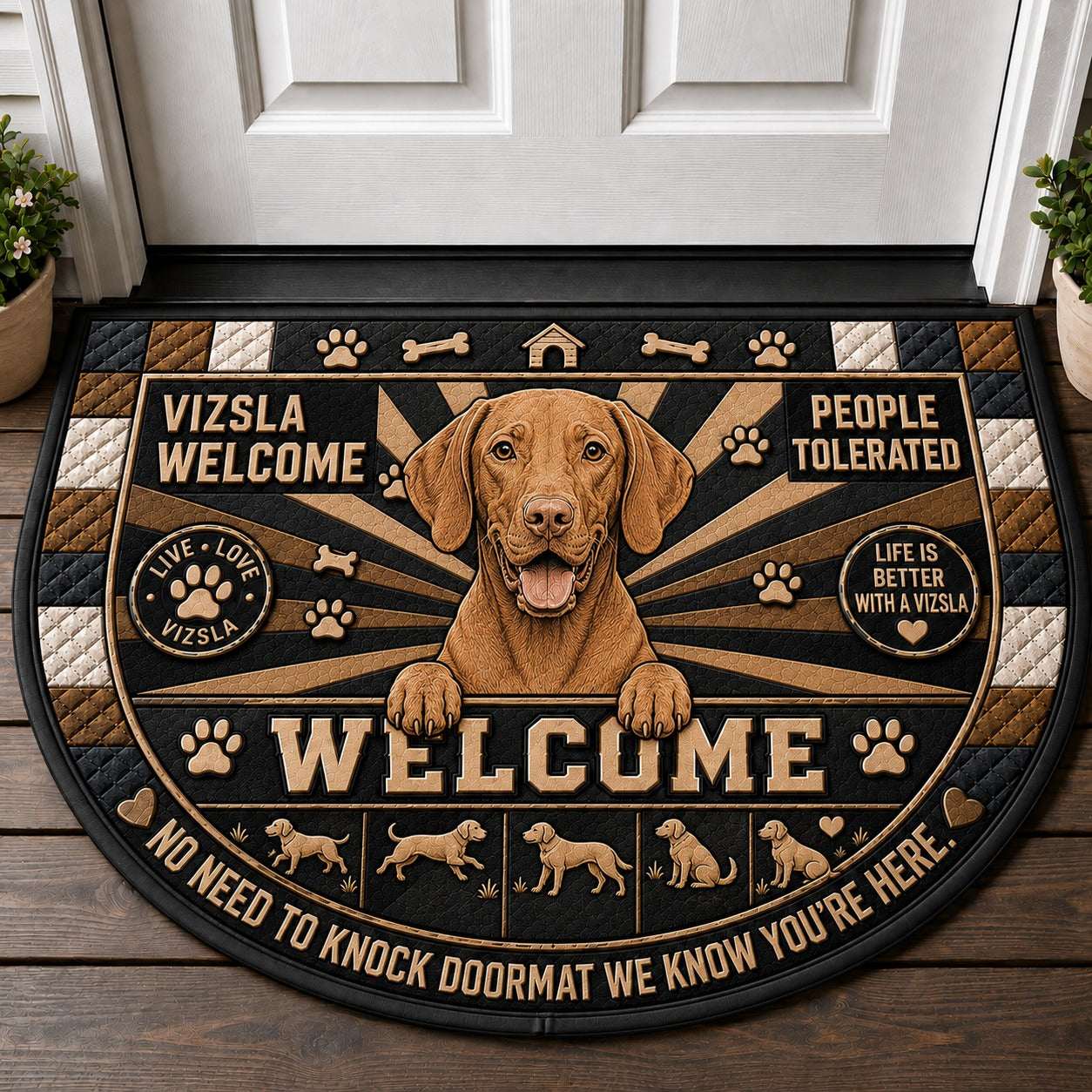 American Bully Welcome Mat – Spoiled Dog Home Decor Doormat - 5to9vibe