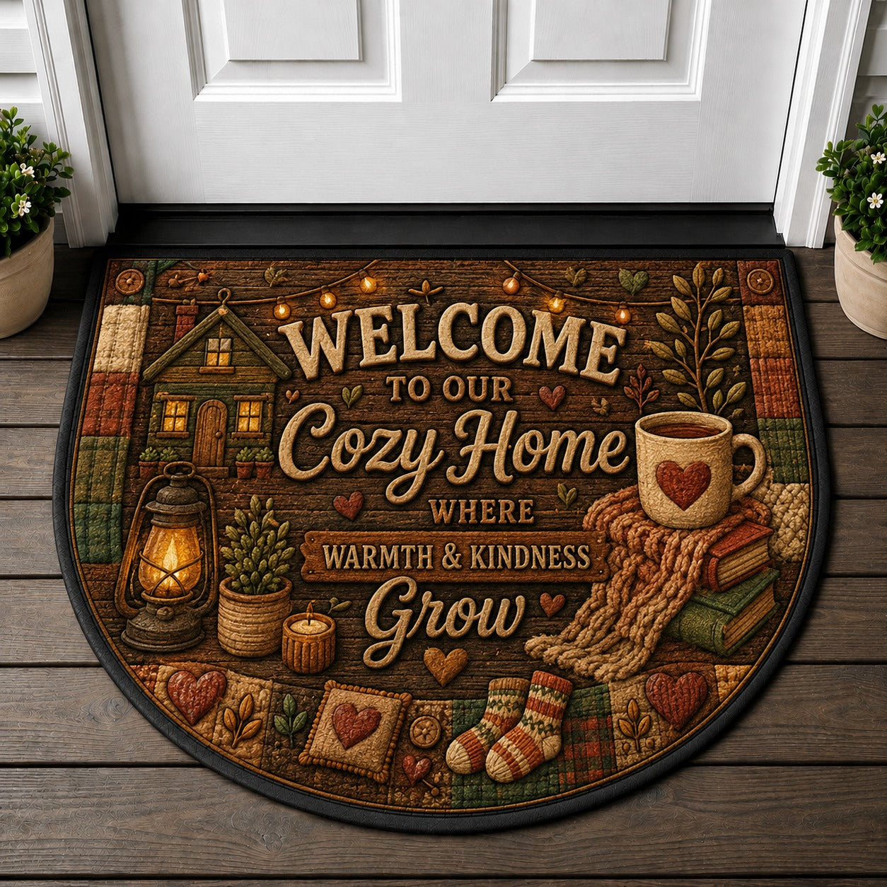Welcome Make Yourself At Home Doormat - Industrial Classic Rustic Welcome Mat - 5to9vibe