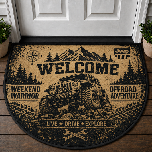 Weekend Warrior Off Road Welcome Mat - Adventure Jeep Outdoor Doormat - 5to9vibe