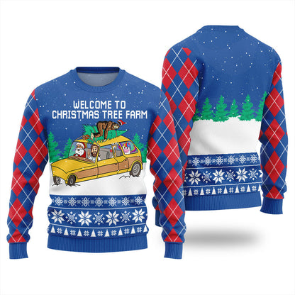 Welcome To Christmas Tree Farm Ugly Christmas Sweater