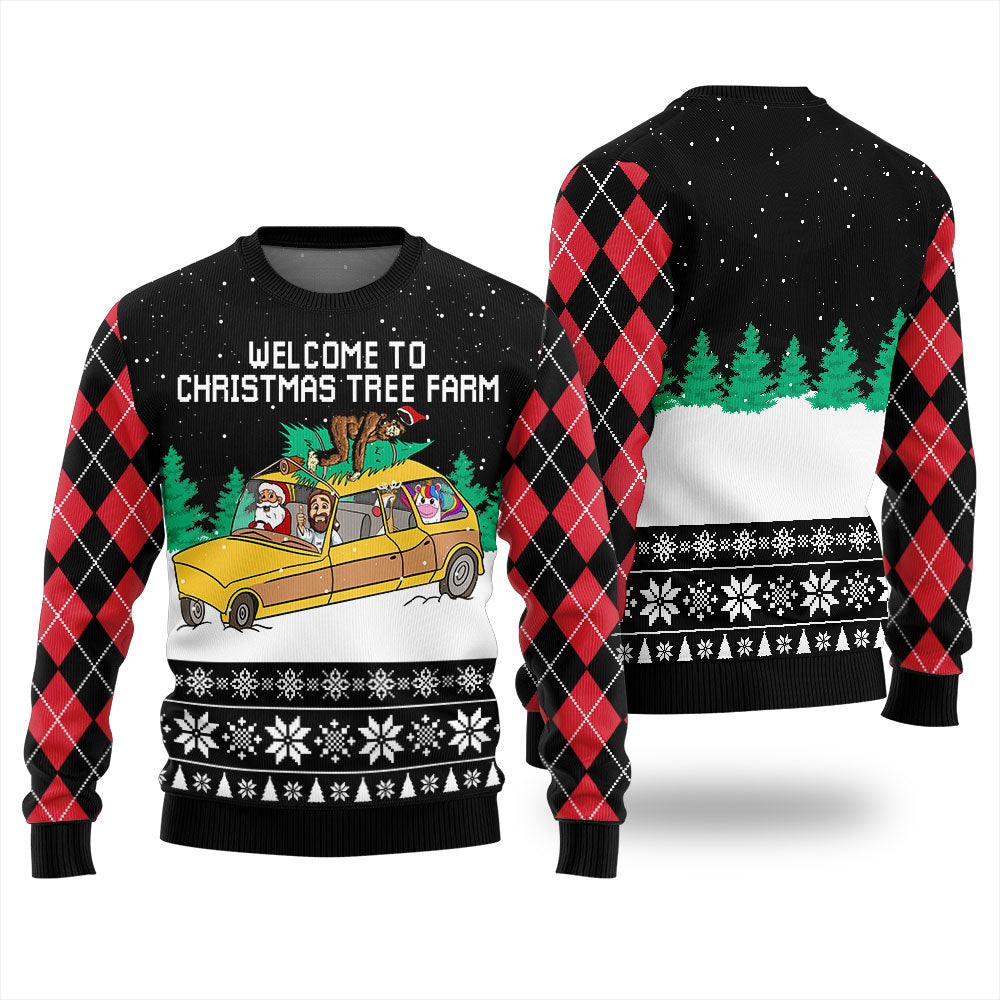 Welcome To Christmas Tree Farm Women's Ugly Christmas Sweater