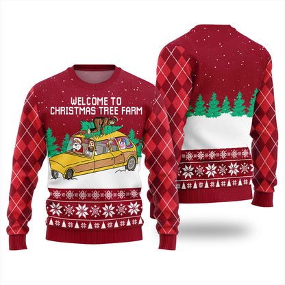 Welcome To Christmas Tree Farm Women's Ugly Christmas Sweater
