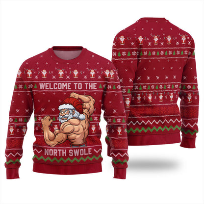 Welcome To The North Swole Ugly Christmas Sweater