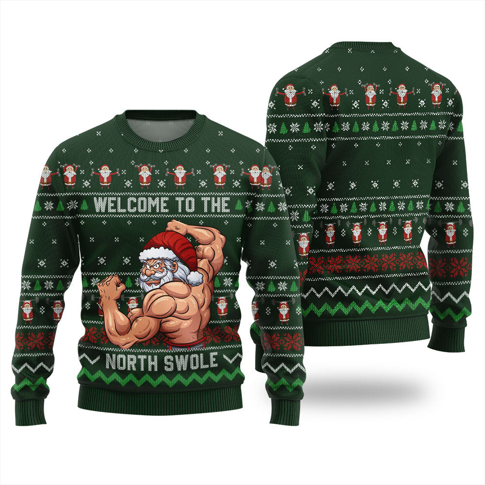 Welcome To The North Swole Ugly Christmas Sweater