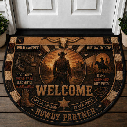Cowgirl Welcome Mat – "Live Love Ride" Western Cowgirl Home Decor Doormat - 5to9vibe