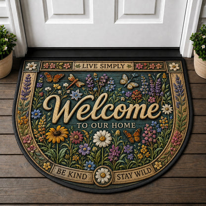 Welcome To Our Home Doormat - Naturecore Floral Bird Garden Welcome Mat - 5to9vibe
