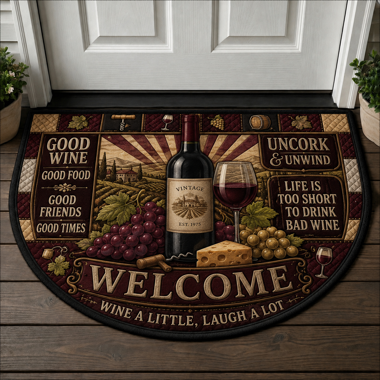 Welcome To Our Home Fresh Bread Doormat - Warm Bread Warm Hearts Bakery Welcome Mat - 5to9vibe