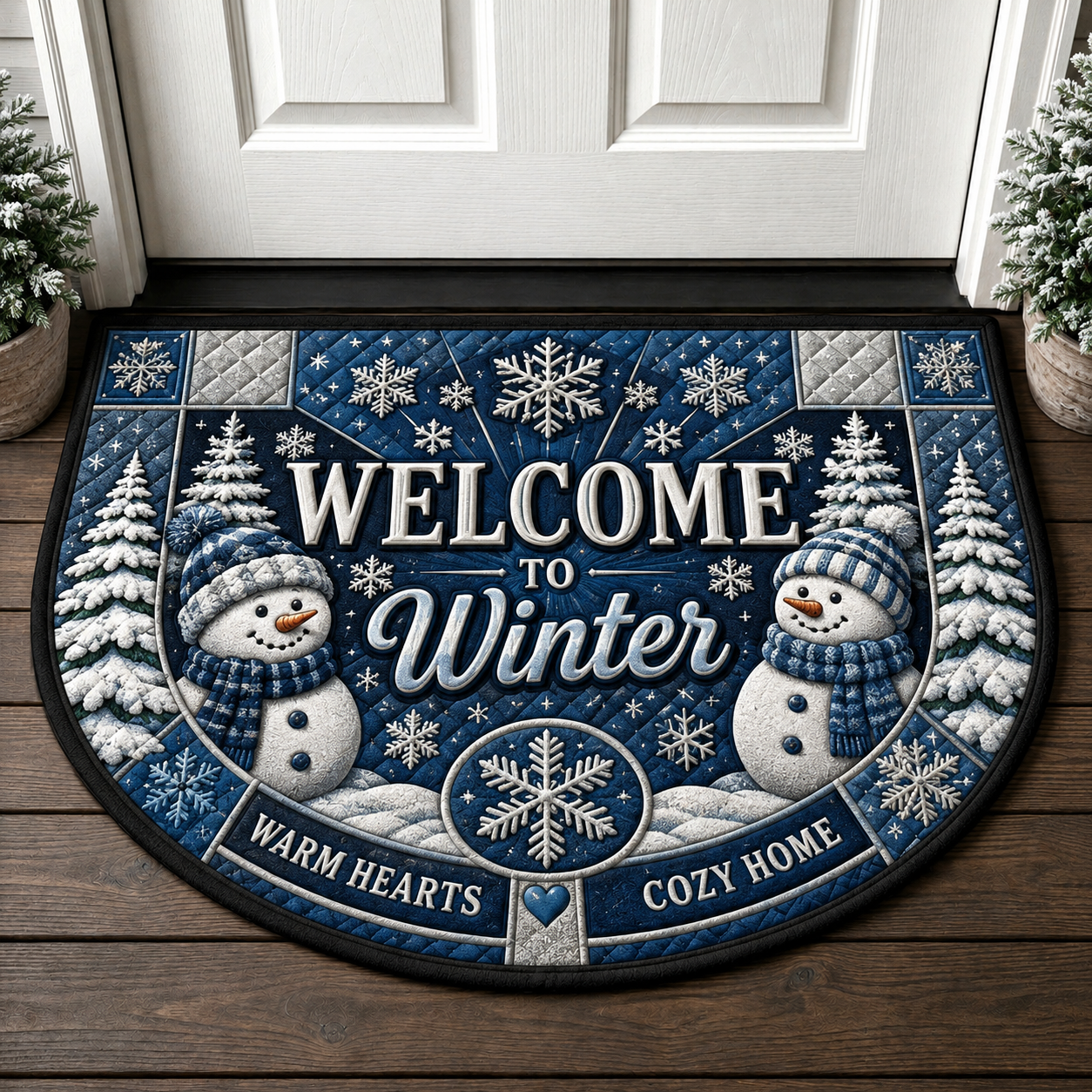 Autumn Leaves Welcome Mat - Fall Pumpkin Seasonal Outdoor Doormat - 5to9vibe