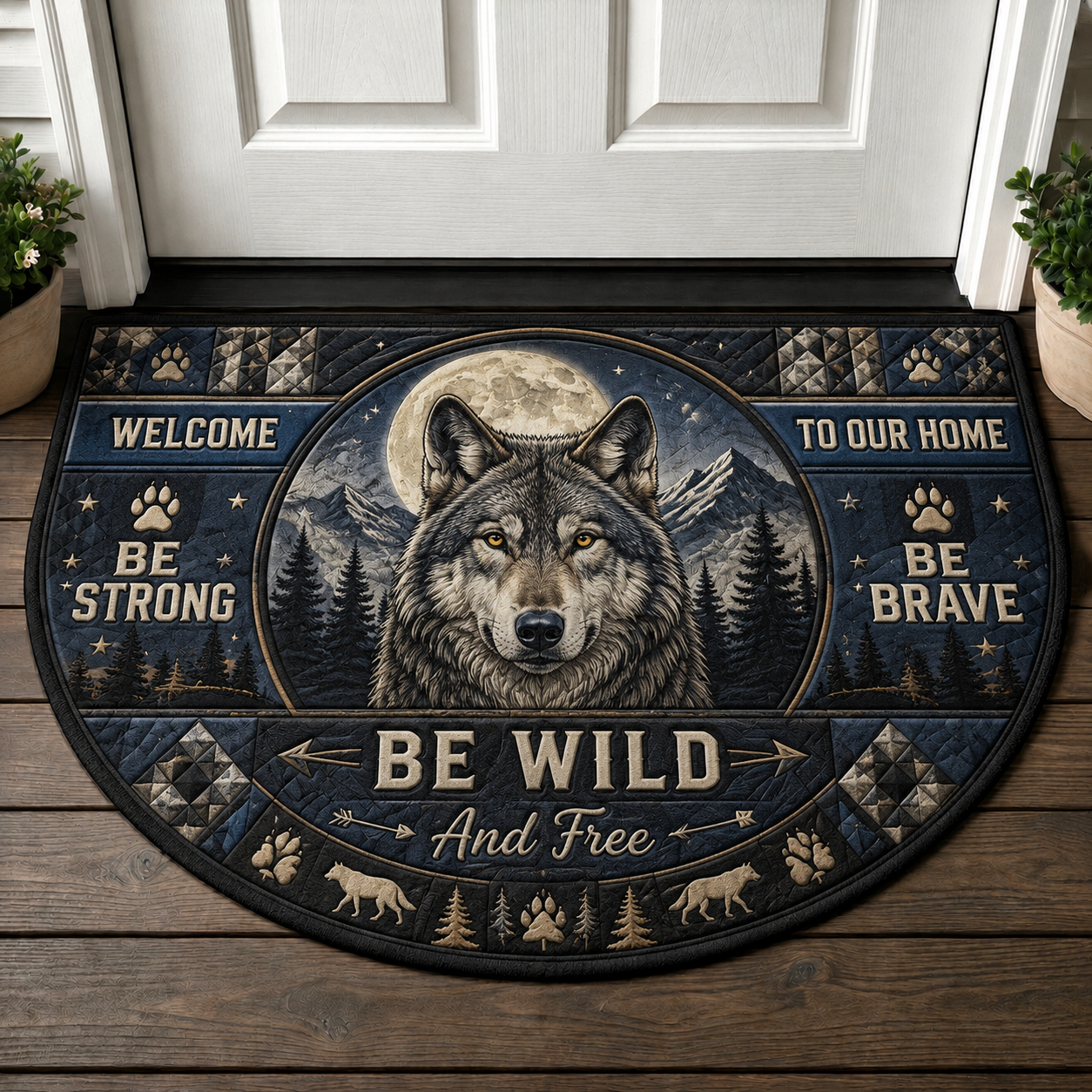 Bear Welcome Mat – Rustic Wilderness Nature Outdoor Doormat - 5to9vibe